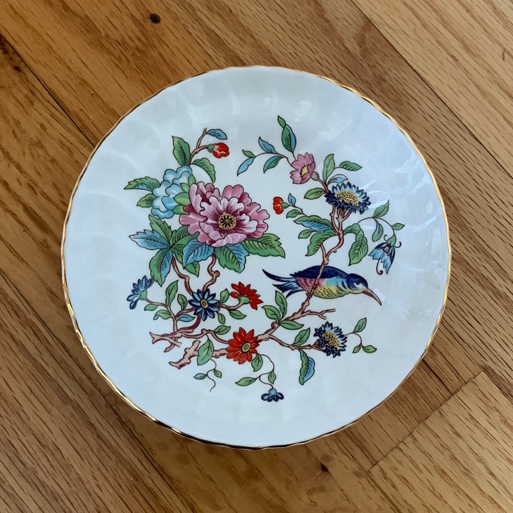 Trinket dish Aynsley Pembroke Fine Bone China  candy dish floral design …